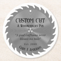 Woodworker Carpenter Saw Blade Pub Beer