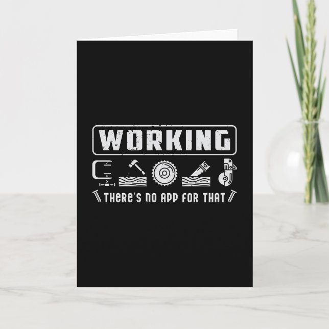 Woodworker Carpenter Woodworking Wood Gift Idea Card (Front)
