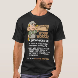 Woodworker Definition pirate ship birthday birthda T-Shirt