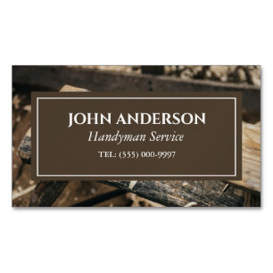 woodworker Tools Carpenter Handyman Business Magnetic Business Card