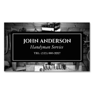 woodworker Tools Carpenter Handyman Business Magnetic Business Card