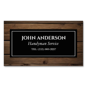 woodworker Tools Carpenter Handyman Business Magnetic Business Card