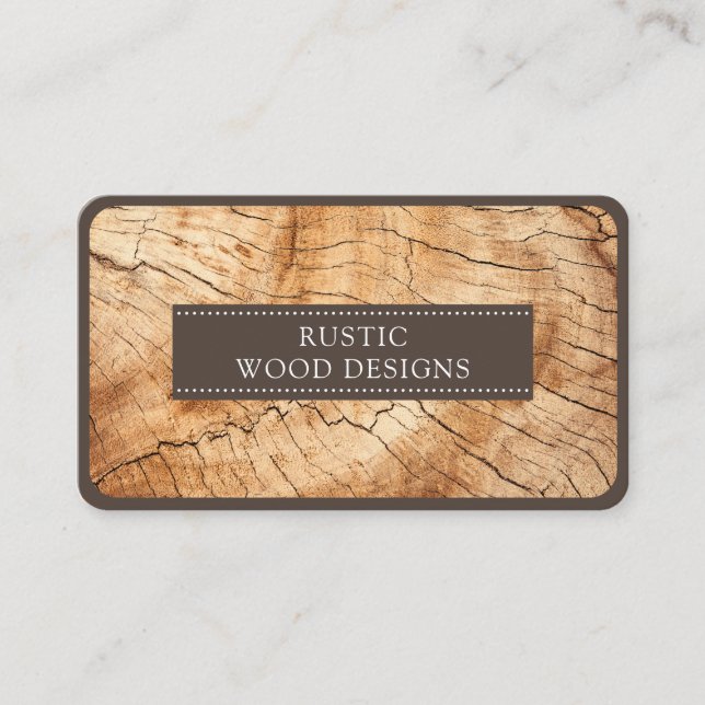 Woodworker Wood Business Card (Front)