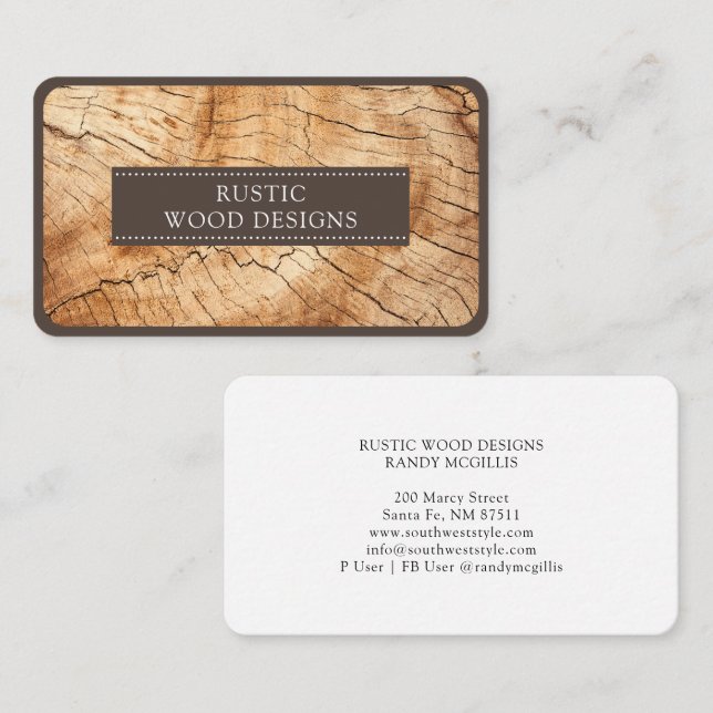 Woodworker Wood Business Card (Front/Back)