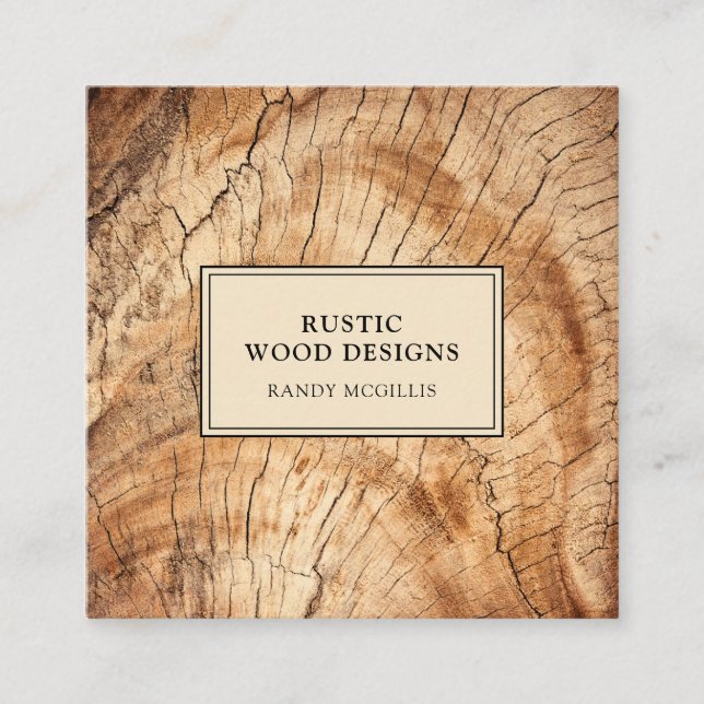 Woodworker Wood Grain Business Card (Front)