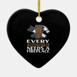 Woodworker Woodworking Gift Ceramic Ornament