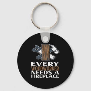 Woodworker Woodworking Gift Keychain