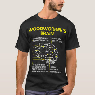 Woodworker's Brain Funny Woodworking Carpenter T-Shirt
