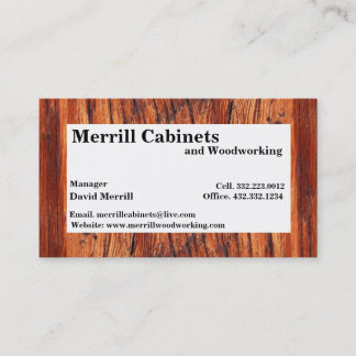 Woodworking/cabinets Business Card