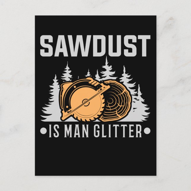 Woodworking Carpenter Dad Craftsman Funny Postcard (Front)