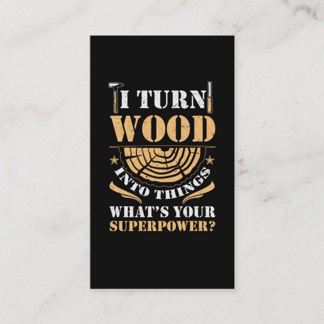 Woodworking Dad Craftsman Husband Carpenter Business Card (Front)
