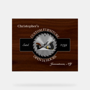 Woodworking Furniture Carpenter Acrylic Sign