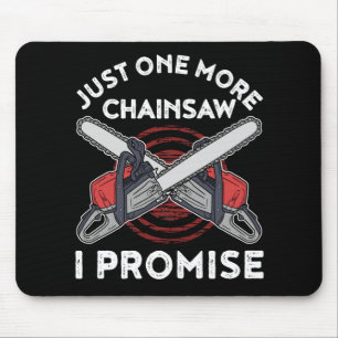 Woodworking Gift Men Lumberjack Arborist Chainsaw Mouse Pad