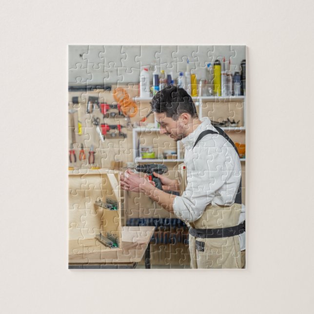 Woodworking Jigsaw Puzzle I Furniture Production (Vertical)