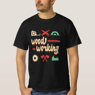 Woodworking Retro Carpenter Woodworker Gift Idea T-Shirt