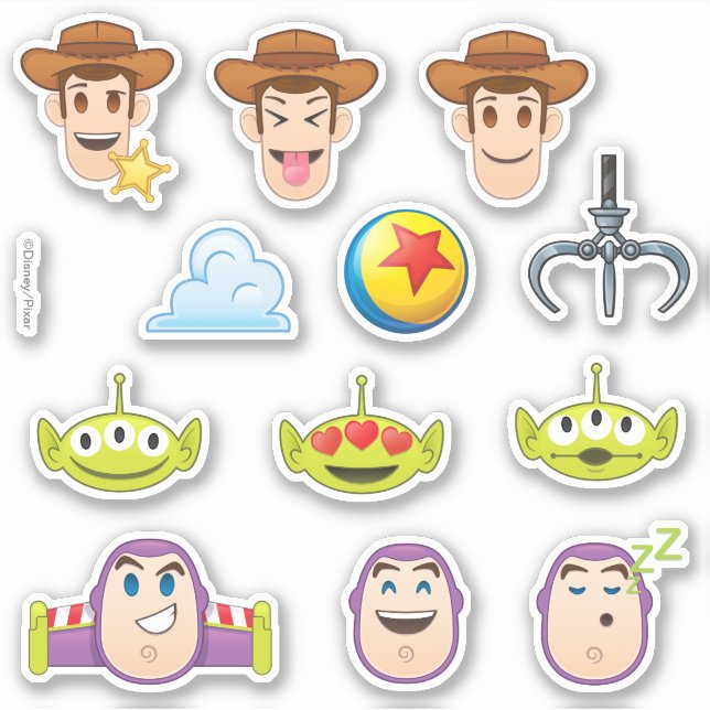 Woody, Buzz, and Aliens Emoji (Front)