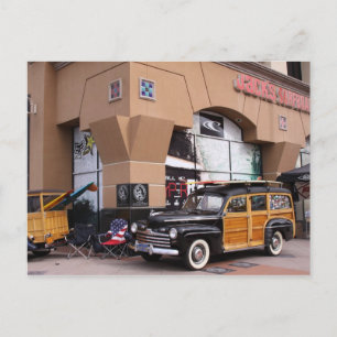 Woody Car Postcard