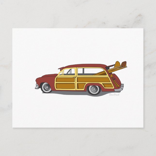 Woody Car Postcard (Front)