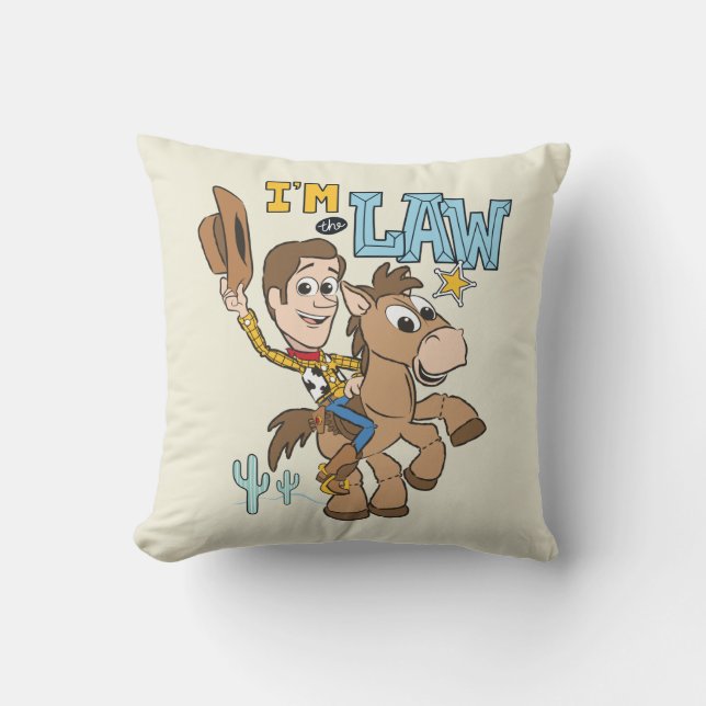 Woody "I'm The Law" Throw Pillow (Front)
