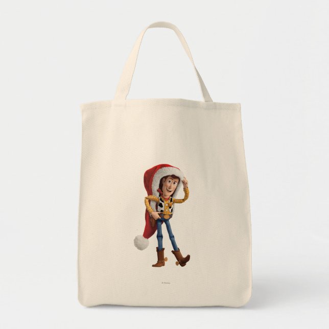 Woody in Santa Hat Tote Bag (Front)
