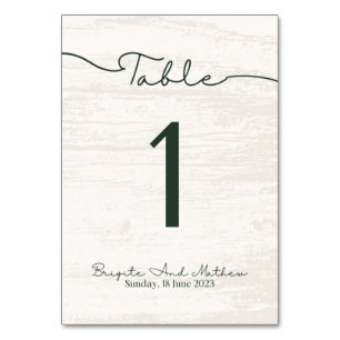 Woody Modern Table Card
