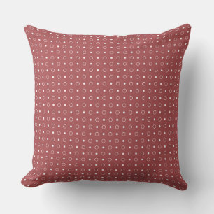 Woody Red and white dots Throw Pillow