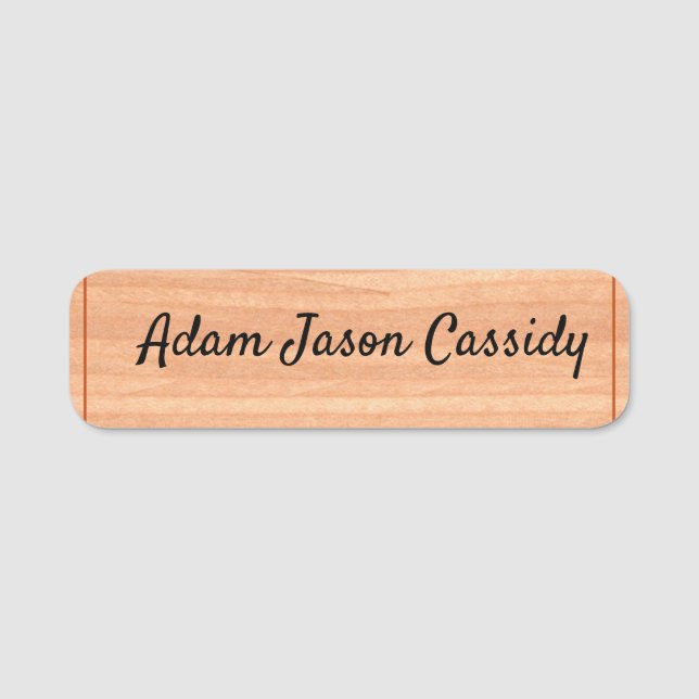 Woody Style Classic Name Tag (Front)