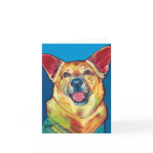 Woody the Therapy Dog Note Card by Ron Burns