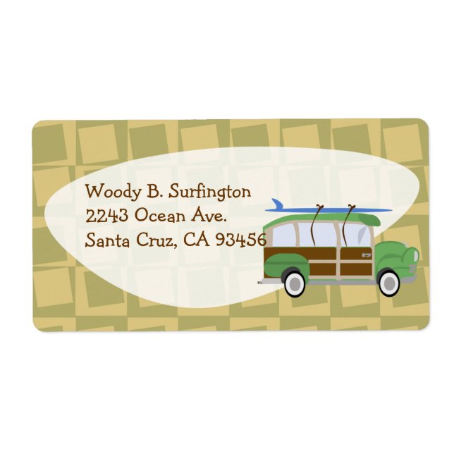 Woody Wagon Cinties Surf Dessin amusant (Devant)