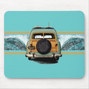 Woody Wave Aqua Mousepad