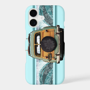 Woody Wave Illustration de surf hawaïen - Aqua