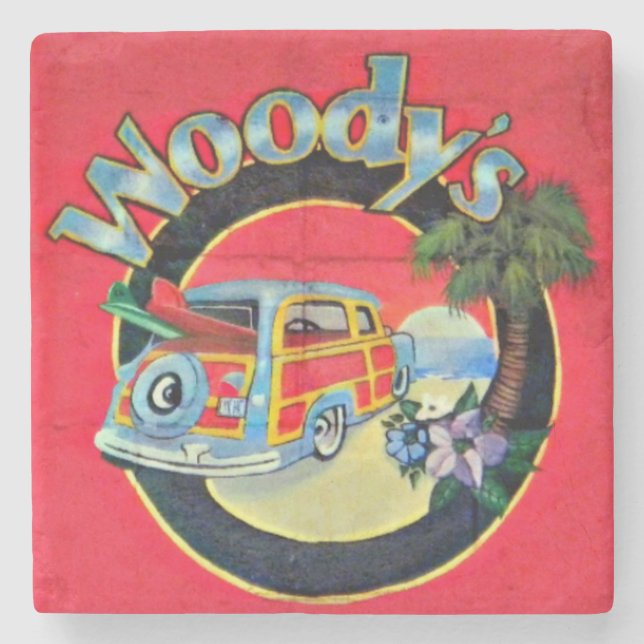 Woody's Pizza, Folly Beach, South Carolina Coaster (Front)