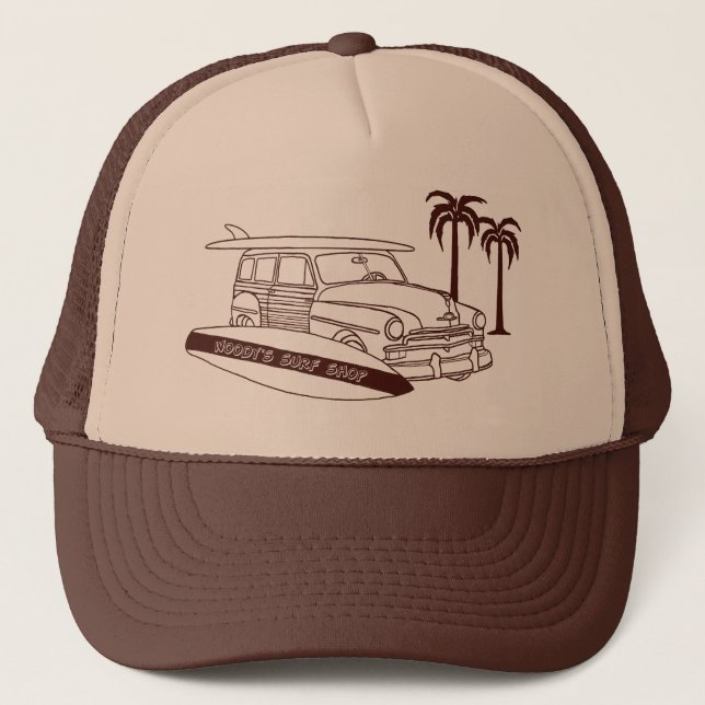 Woody's Surf Shop Trucker Hat (Front)
