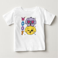 Woof Baby T-Shirt - Cute Summer Puppy Dogs Shirt