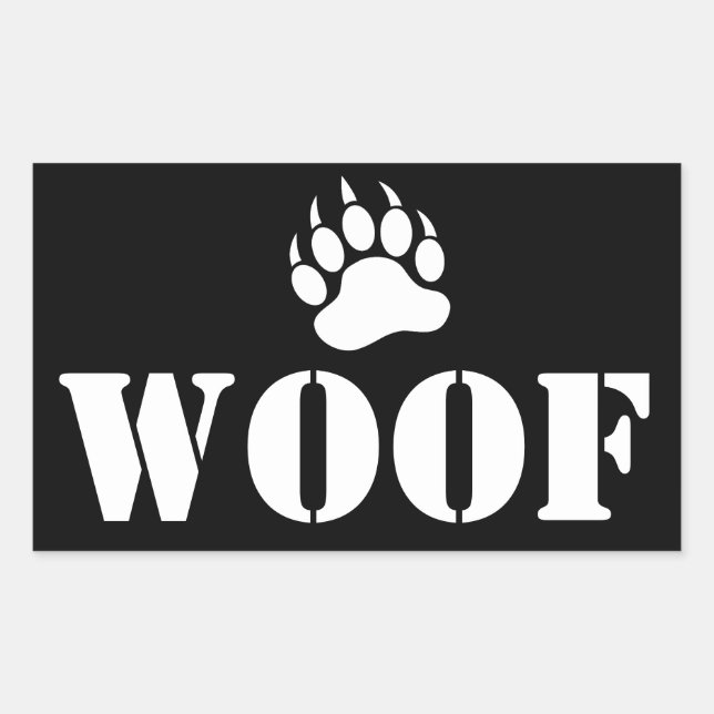 woof Bear Paw Sticker (Front)