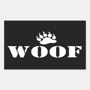 woof Bear Paw Sticker
