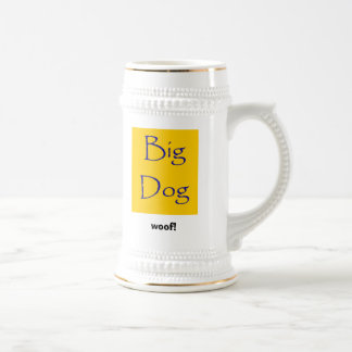 woof! beer stein