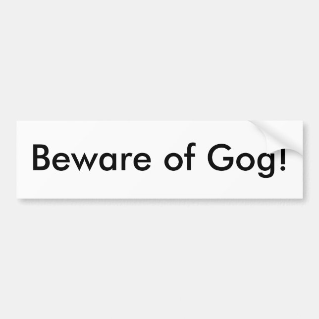 Woof! Bumper Sticker (Front)