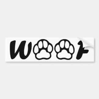 "Woof" Bumper sticker