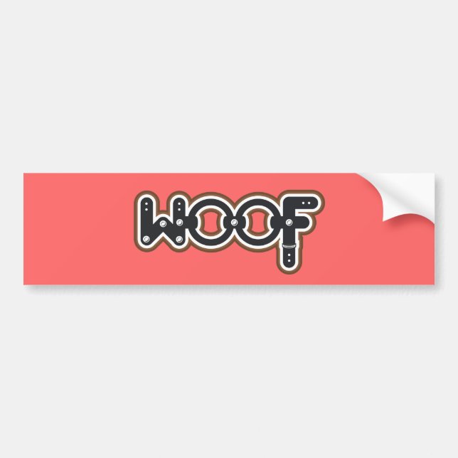 Woof Bumper Sticker (Front)