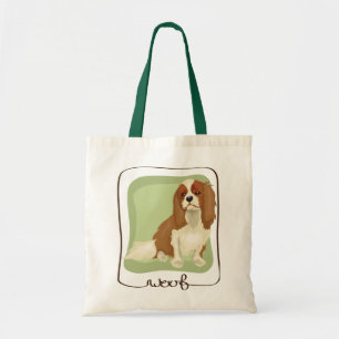 Woof Cavalier King Charles Spaniel Tote Bag