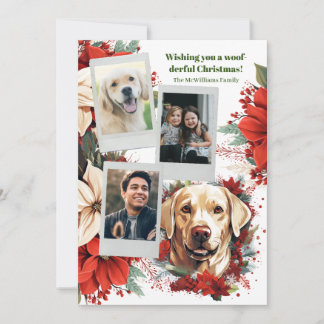 Woof-derful Labrador Retriever Family Christmas Holiday Card