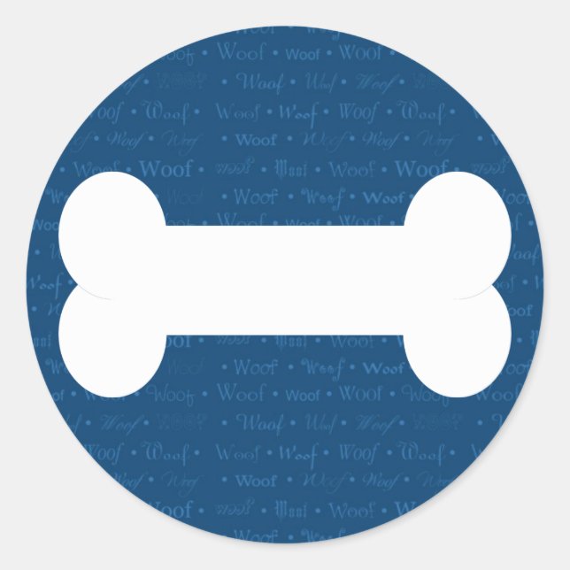 Woof Dog Bone Sticker (Front)