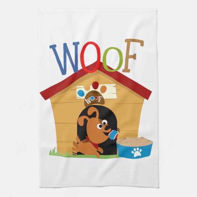 Woof Dog Kitchen Towel (Vertical)