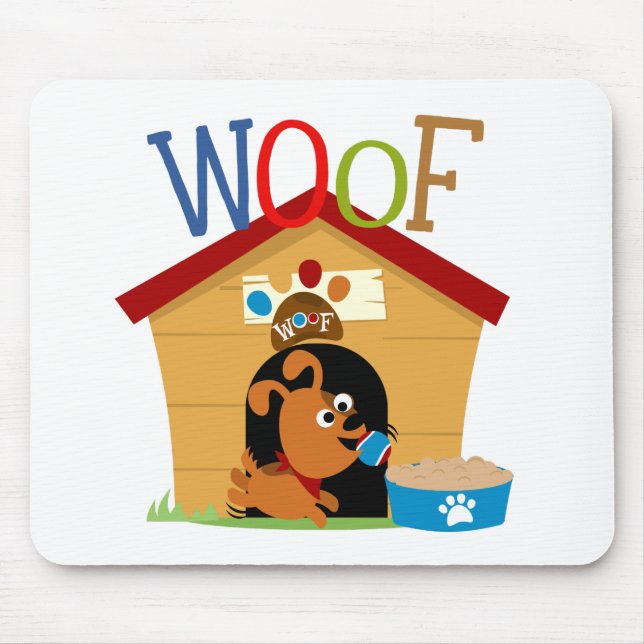 Woof Dog Mouse Pad (Front)
