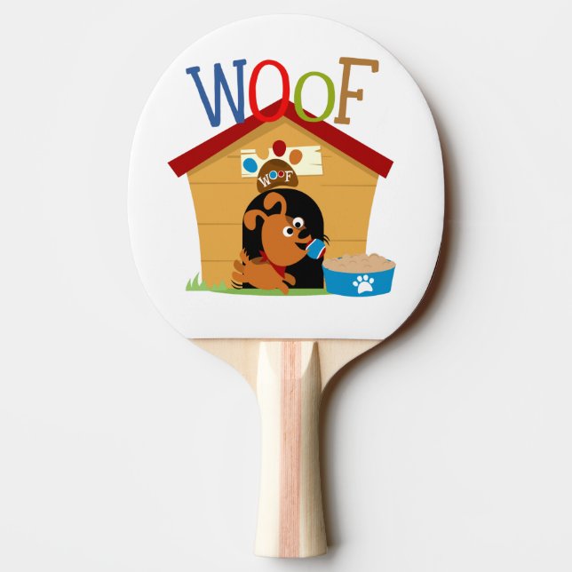 Woof Dog Ping Pong Paddle (Back)