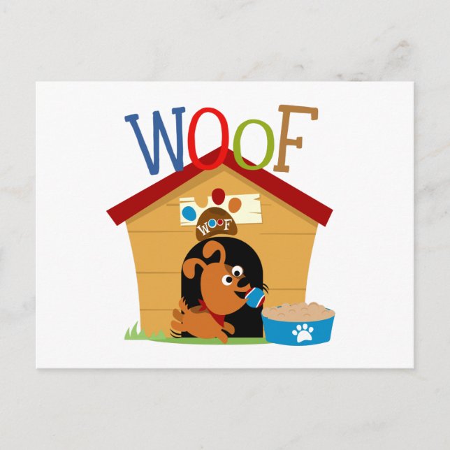 Woof Dog Postcard (Front)