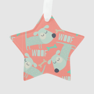 Woof Dogs and Bones Ornament