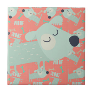 Woof Dogs and Bones Tile