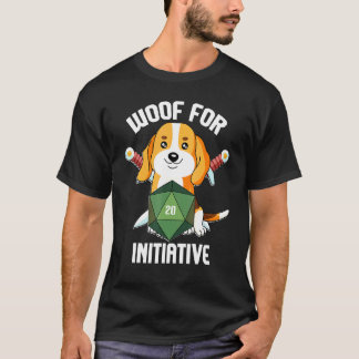 Woof For Initiative Beagle D20 Rpg Dungeons And Do T-Shirt